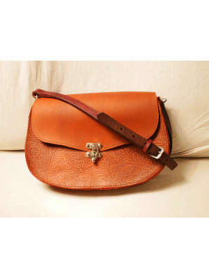 Preloved Leather Cartridge style Handbag